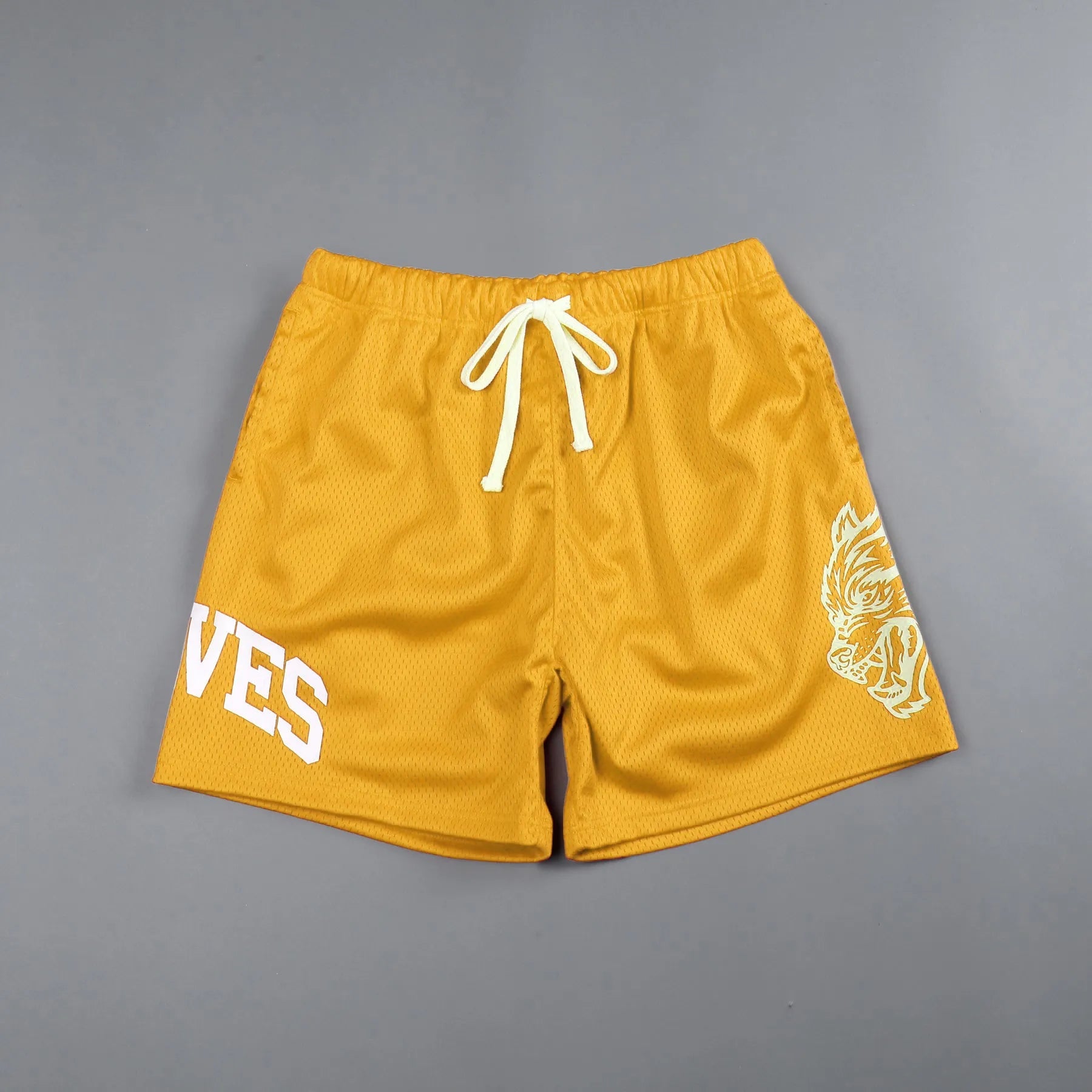 2023 New Street Fashion Men's Summer Mesh Breathable Shorts Casual Style Fitness Jogging Workout Men's Gym Green Sports Shorts - Yallafit