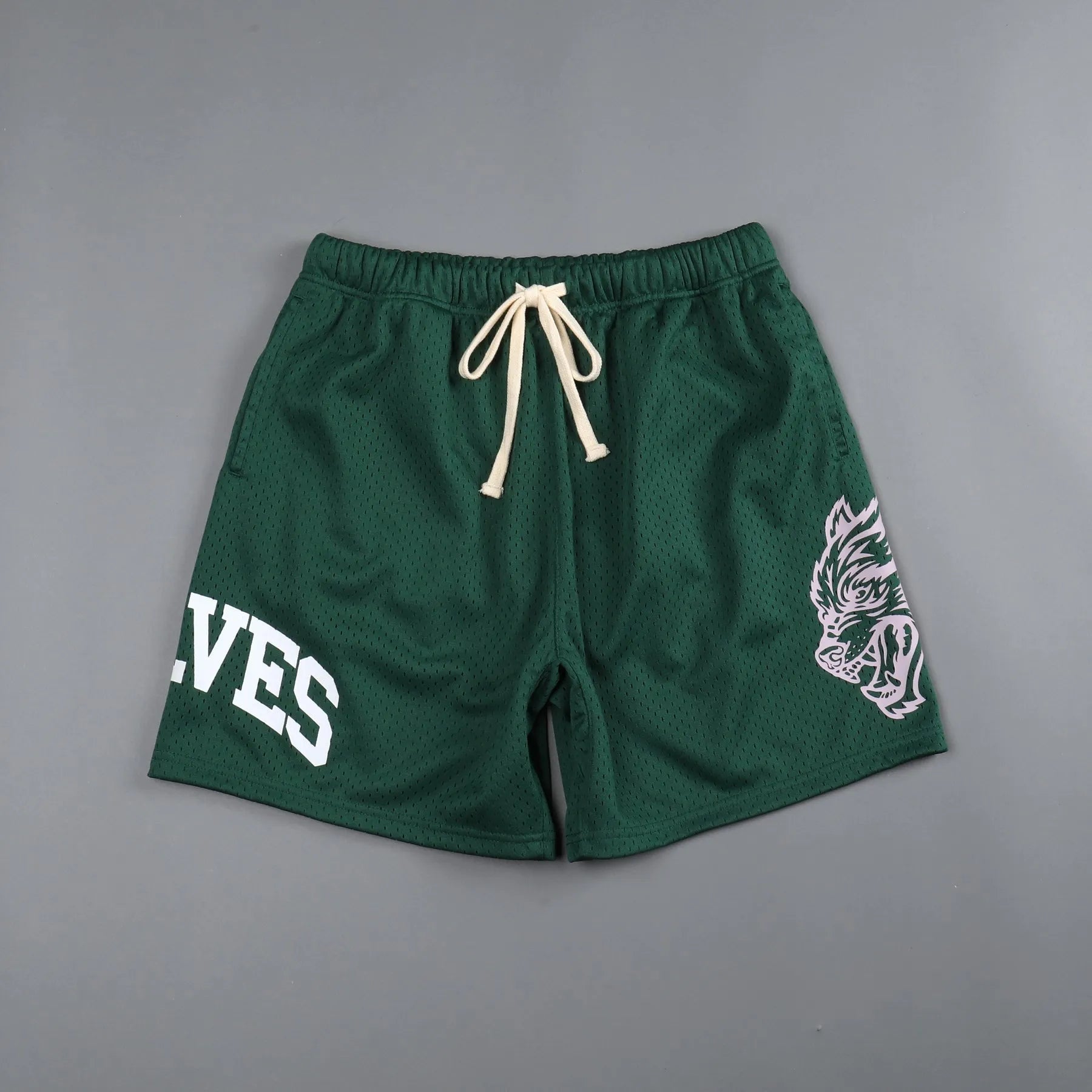 2023 New Street Fashion Men's Summer Mesh Breathable Shorts Casual Style Fitness Jogging Workout Men's Gym Green Sports Shorts - Yallafit