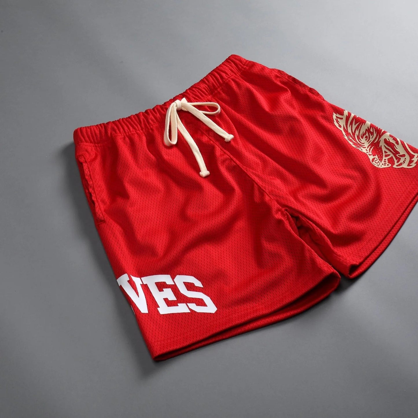 2023 New Street Fashion Men's Summer Mesh Breathable Shorts Casual Style Fitness Jogging Workout Men's Gym Green Sports Shorts - Yallafit