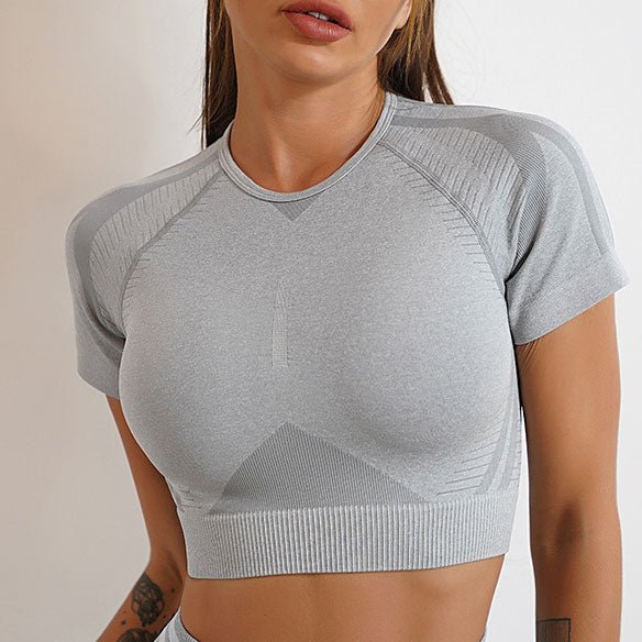 2PCS Yoga Set Sportswear Women Gym Suit For Fitness Seamless Sport Sets Crop Top Shorts Suits Women Workout Clothes Outfit Wear - Yallafit