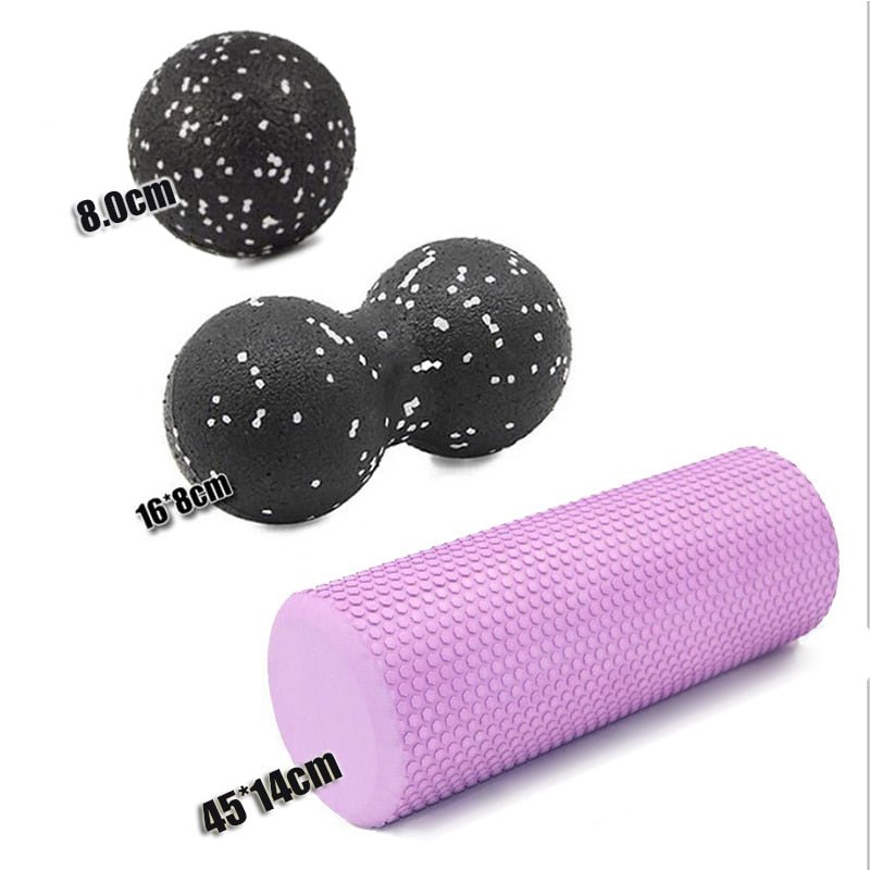 30/45cm Yoga Foam Roller Block Pilate Foam Roller EVA Muscle Roller Self Massage Tool for Gym Pilates Yoga Fitness Gym Equipment - Yallafit