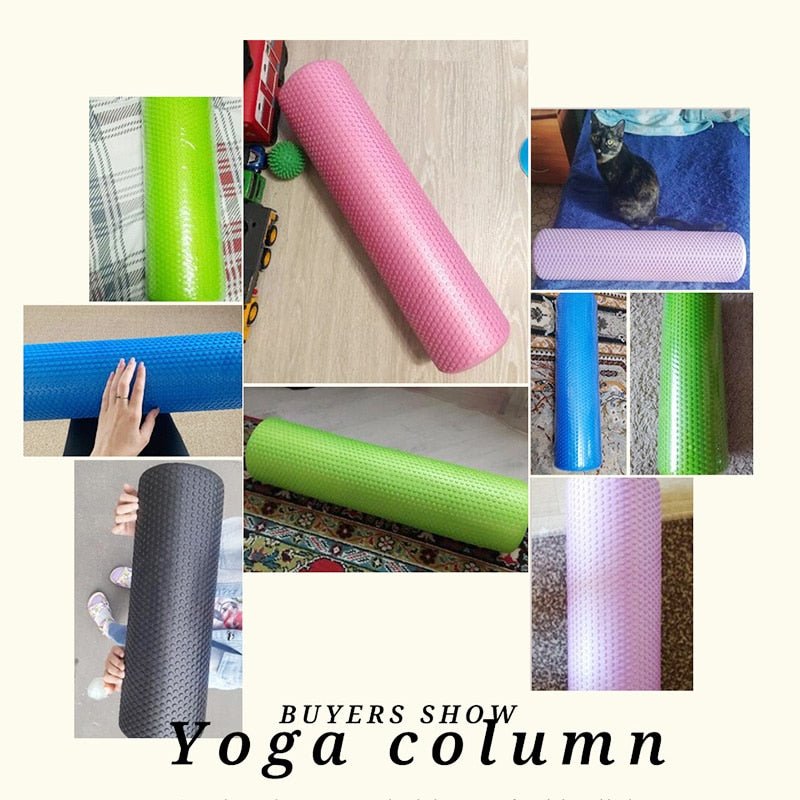 30/45cm Yoga Foam Roller Block Pilate Foam Roller EVA Muscle Roller Self Massage Tool for Gym Pilates Yoga Fitness Gym Equipment - Yallafit