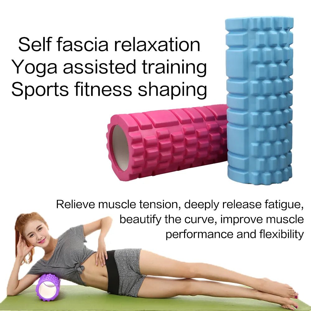 30cm Yoga Column Gym Fitness Foam Roller Pilates Yoga Muscle Massage Roller Exercise Back Soft Yoga Block Drop Shipping - Yallafit