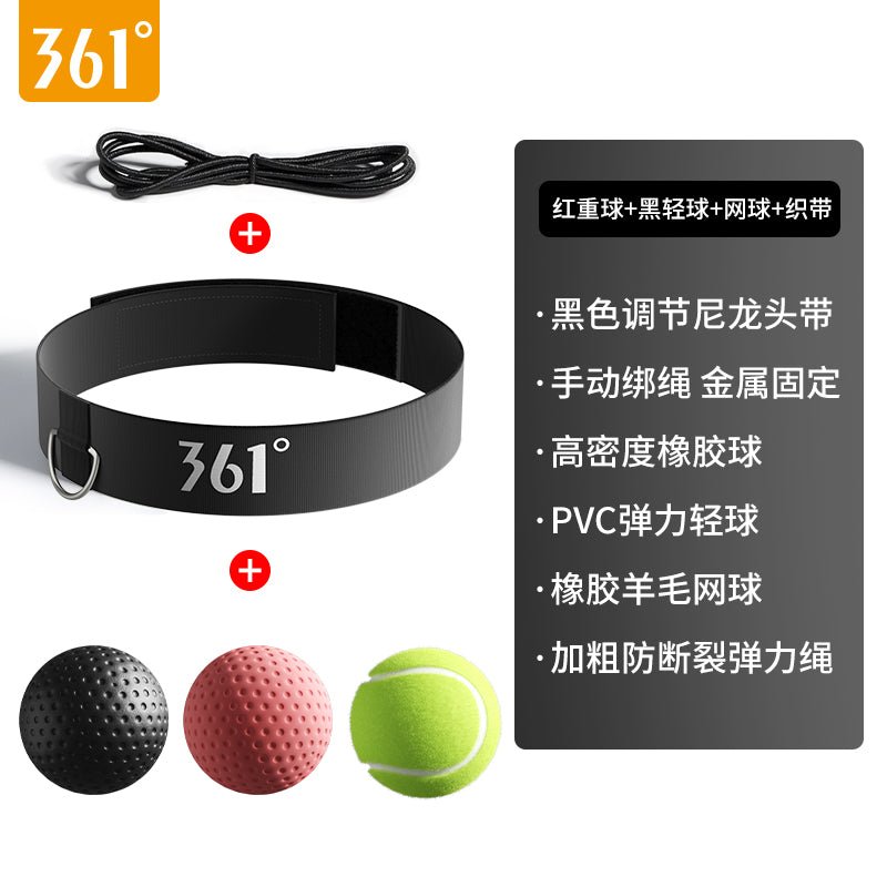 361 Boxing Reaction Ball Speed Decompression Magic Ball Dodge Sanda Training Equipment Boxing Head-Mounted Reaction Target - Yallafit