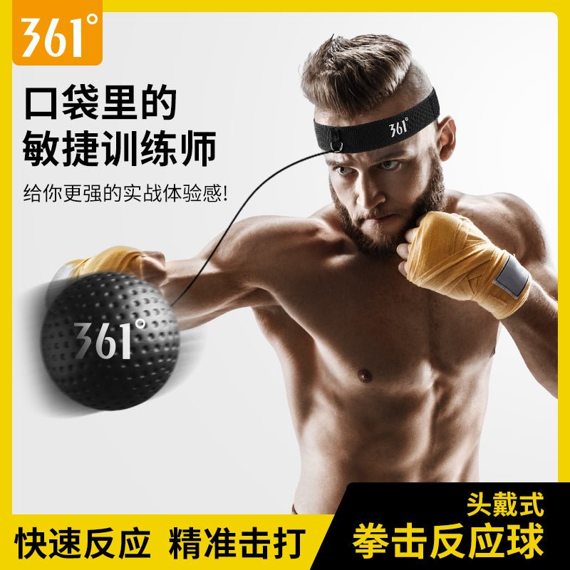 361 Boxing Reaction Ball Speed Decompression Magic Ball Dodge Sanda Training Equipment Boxing Head-Mounted Reaction Target - Yallafit
