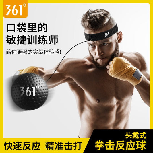 361 Boxing Reaction Ball Speed Decompression Magic Ball Dodge Sanda Training Equipment Boxing Head-Mounted Reaction Target - Yallafit