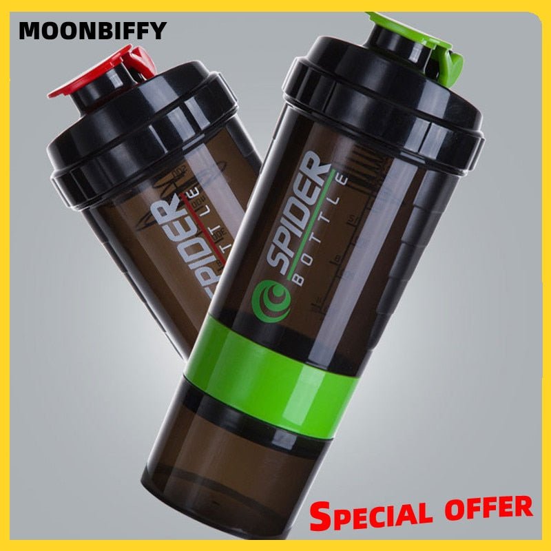 5 Layers Bottle Protein Powder Shake Cup Large Capacity Water Bottle Plastic Mixing Cup Body-Building Exercise Bottle Cocina - Yallafit