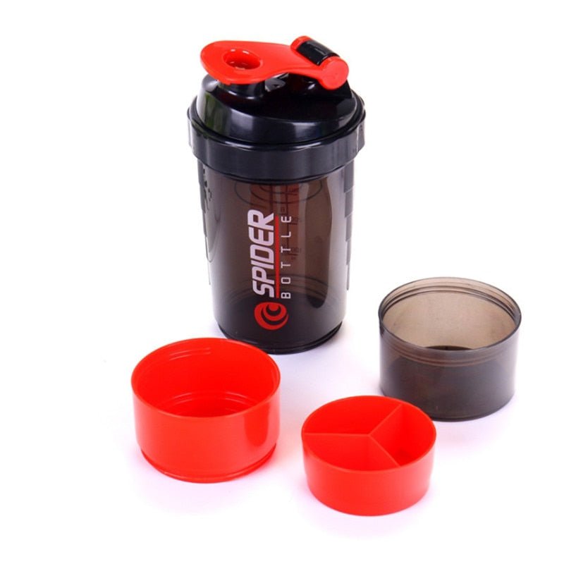 5 Layers Bottle Protein Powder Shake Cup Large Capacity Water Bottle Plastic Mixing Cup Body-Building Exercise Bottle Cocina - Yallafit