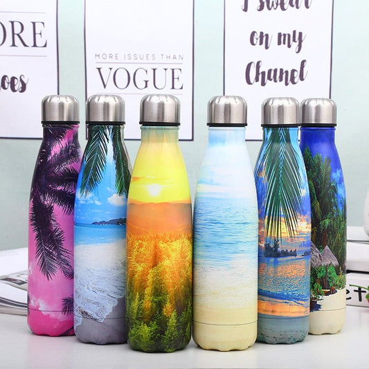 500ml Beautiful Cola Thermos Water Bottle Travel Flask Colar Kettle Stainless Steel Drinking GYM Sports Bottles - Yallafit