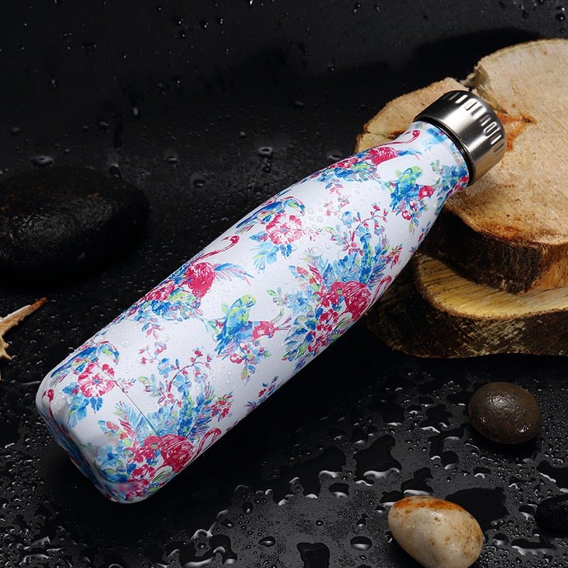500ml Leaf Insulated Vacuum Thermos Water Bottle Sports GYM Drink Bottle Thermal Flask For Coffee - Yallafit