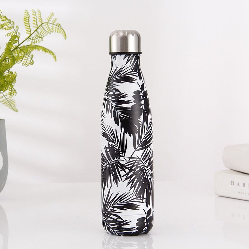 500ml Leaf Insulated Vacuum Thermos Water Bottle Sports GYM Drink Bottle Thermal Flask For Coffee - Yallafit