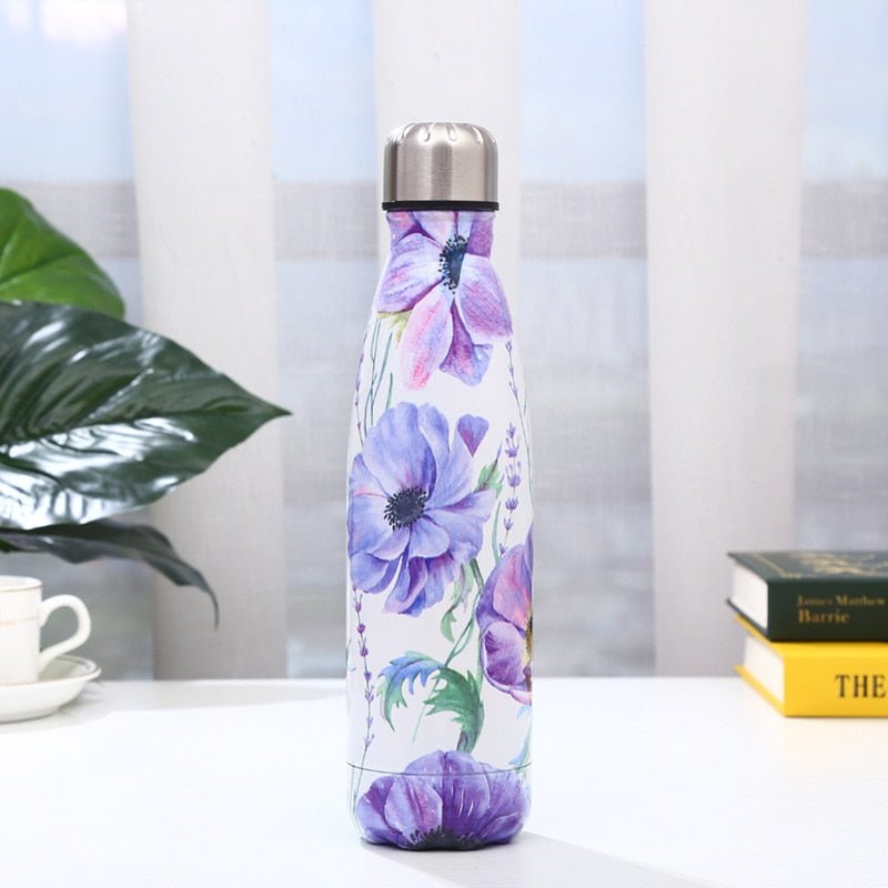 500ml Leaf Insulated Vacuum Thermos Water Bottle Sports GYM Drink Bottle Thermal Flask For Coffee - Yallafit