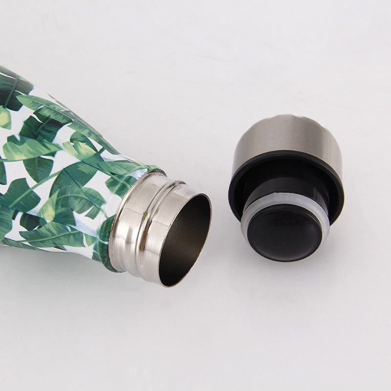 500ml Leaf Insulated Vacuum Thermos Water Bottle Sports GYM Drink Bottle Thermal Flask For Coffee - Yallafit