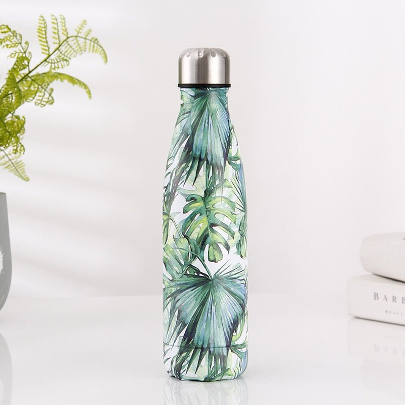 500ml Leaf Insulated Vacuum Thermos Water Bottle Sports GYM Drink Bottle Thermal Flask For Coffee - Yallafit