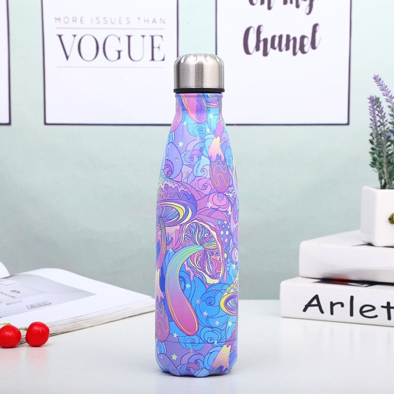 500ml Leaf Insulated Vacuum Thermos Water Bottle Sports GYM Drink Bottle Thermal Flask For Coffee - Yallafit