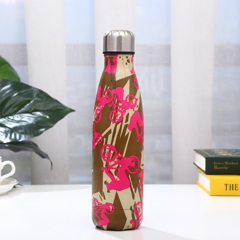 500ml Leaf Insulated Vacuum Thermos Water Bottle Sports GYM Drink Bottle Thermal Flask For Coffee - Yallafit