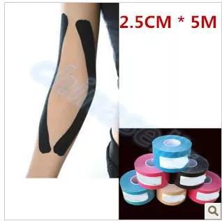 5cm * 5M Basketball Elastic Kinesio Tex Tape Kinesio Taping Muscle Paste Sports Physiotherapy Adhesive Tape Bandage Muscle Paste - Yallafit