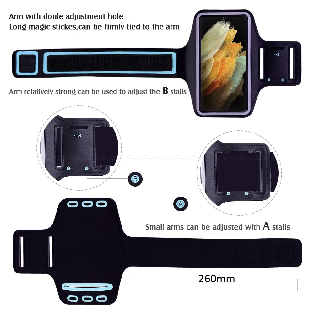 Running Cycling Sport Phone Bag Cover For Samsung Galaxy S23 S10e S10 S22 S20 S21 Ultra FE Note 20 10 Plus Lite 5G Arm Band Case - Yallafit
