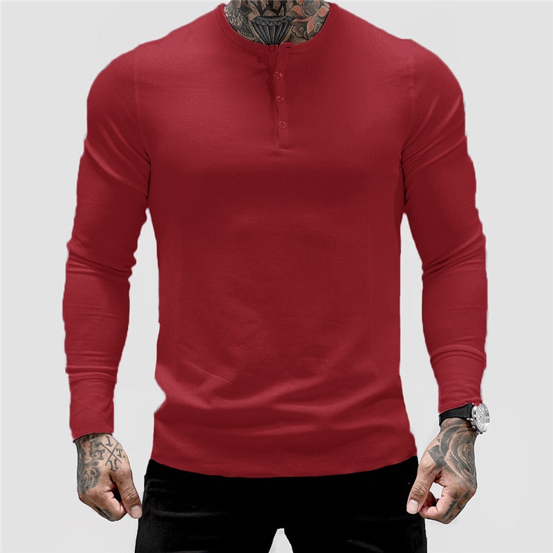 Mens Summer gyms Workout Fitness T-shirt Bodybuilding Slim Shirts printed O-neck Long sleeves cotton Tee Tops clothing - Yallafit
