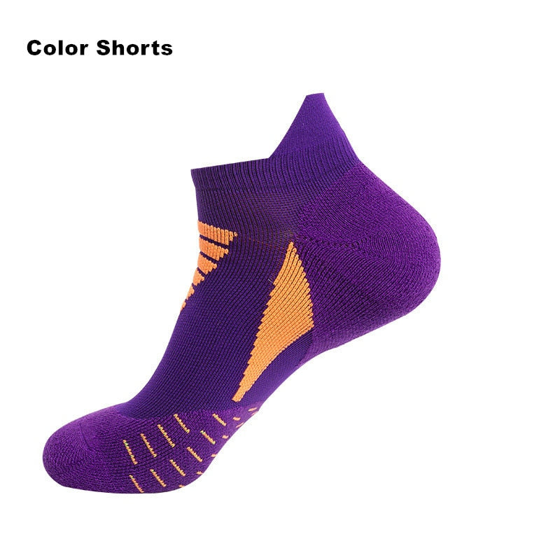 Professional Running Socks Cotton Thick Terry Socks Summer Basketball Tennis Men Sports Socks Shock Absorption Moisture Wicking - Yallafit