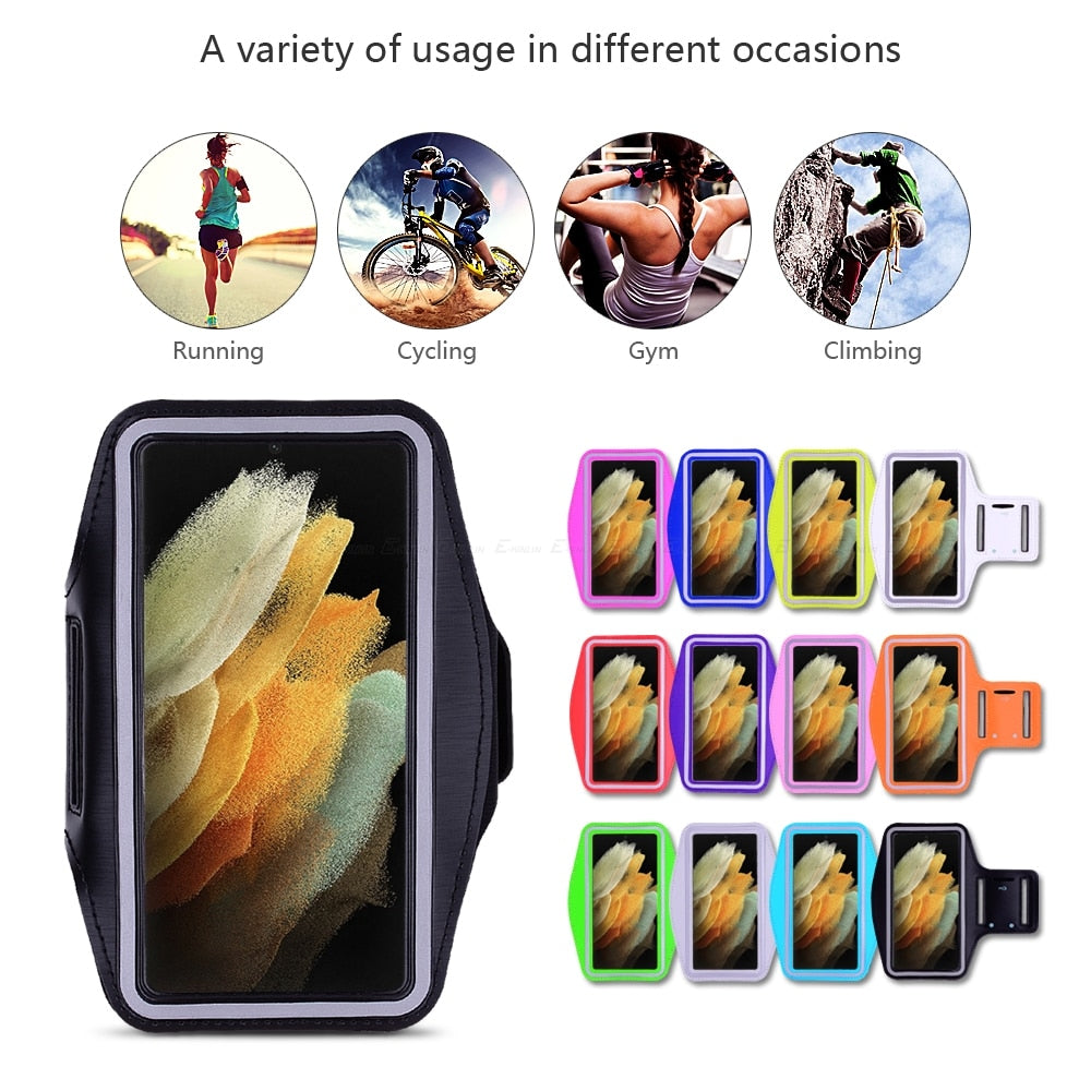 Running Cycling Sport Phone Bag Cover For Samsung Galaxy S23 S10e S10 S22 S20 S21 Ultra FE Note 20 10 Plus Lite 5G Arm Band Case - Yallafit
