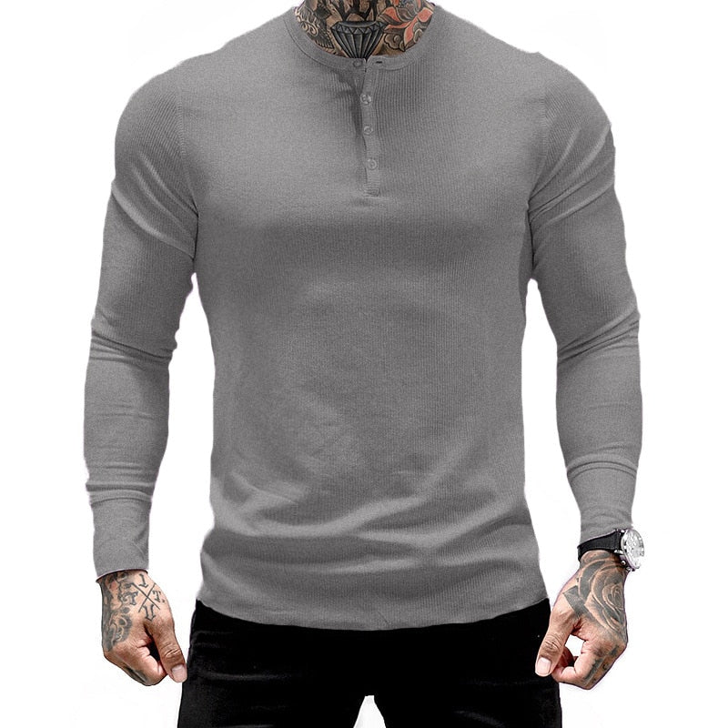 Mens Summer gyms Workout Fitness T-shirt Bodybuilding Slim Shirts printed O-neck Long sleeves cotton Tee Tops clothing - Yallafit
