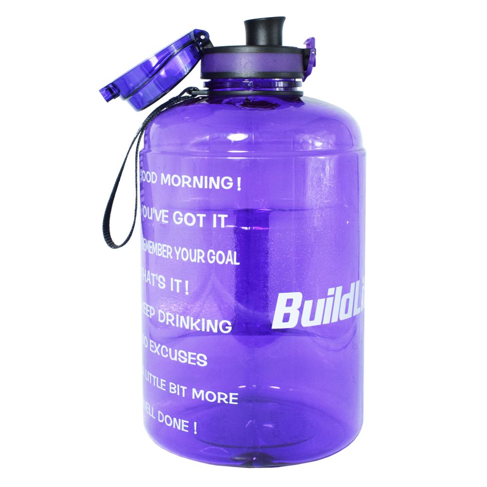 BuildLife 1.3L 2.2L 3.78L Water Bottle With Locking Flip-Flop Lid Outdoor Gym Fitness Sports BPA Free Large Capacity Jug - Yallafit