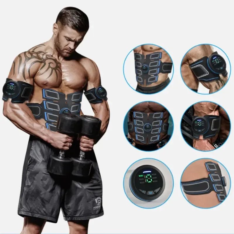 Abdominal Muscle Stimulation Trainer EMS Abdominal Muscle Fitness Intelligent Device Electric Weight Loss Exercise at Home Gym - Yallafit