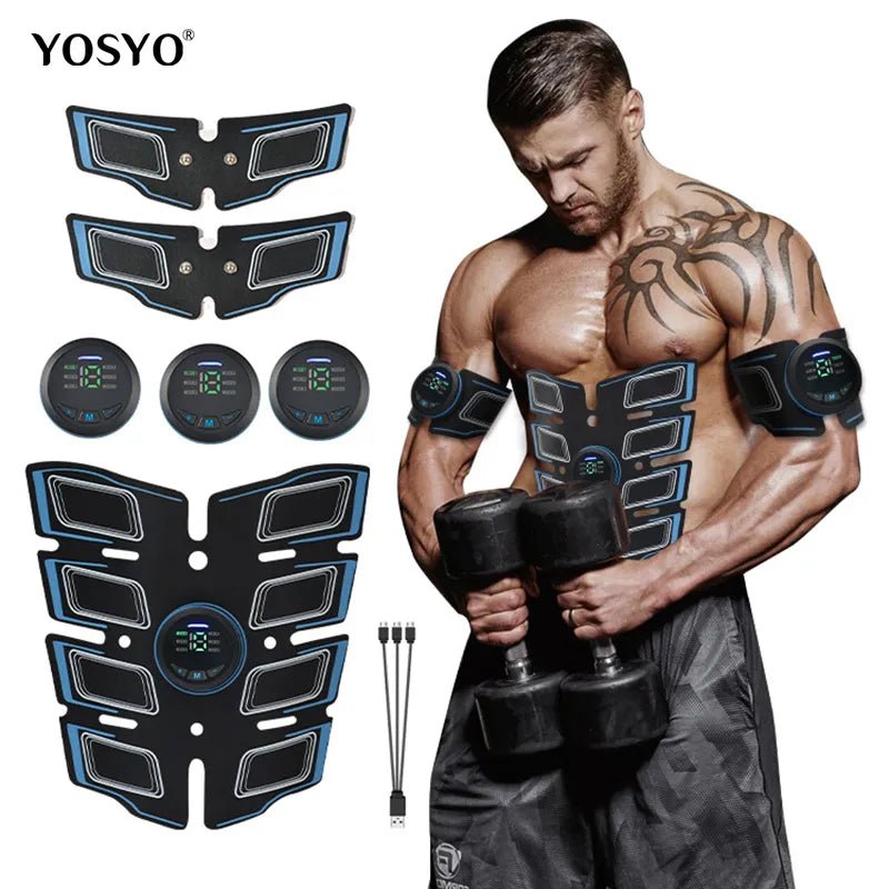 Abdominal Muscle Stimulation Trainer EMS Abdominal Muscle Fitness Intelligent Device Electric Weight Loss Exercise at Home Gym - Yallafit