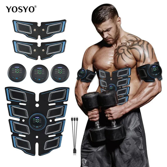 Abdominal Muscle Stimulation Trainer EMS Abdominal Muscle Fitness Intelligent Device Electric Weight Loss Exercise at Home Gym - Yallafit