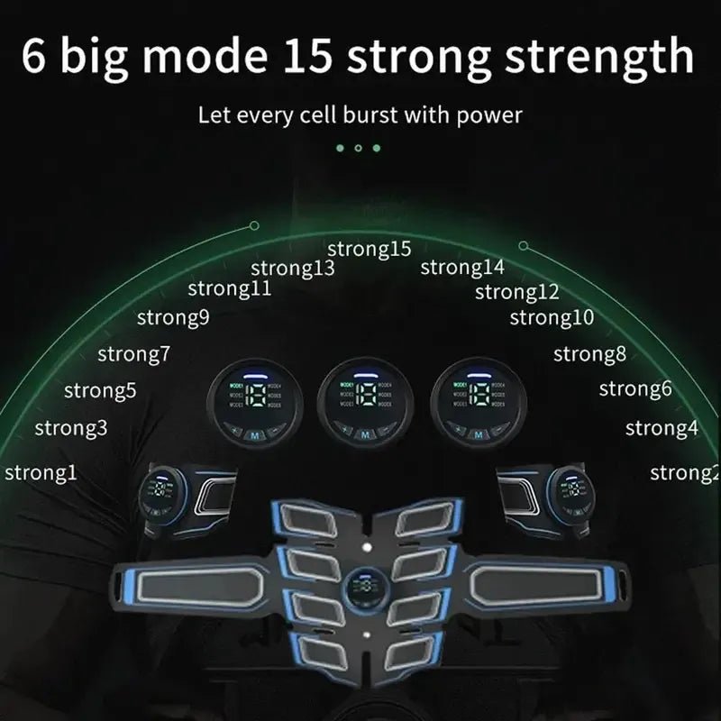 Abdominal Muscle Stimulation Trainer EMS Abdominal Muscle Fitness Intelligent Device Electric Weight Loss Exercise at Home Gym - Yallafit