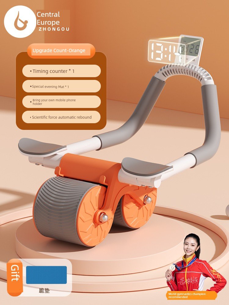 Abdominal Wheel Elbow Support Type Automatic Rebound Roll Abdominal Wheel Slimming Tummy Training Roller Fitness Equipment Handy Gadget Sports Household - Yallafit