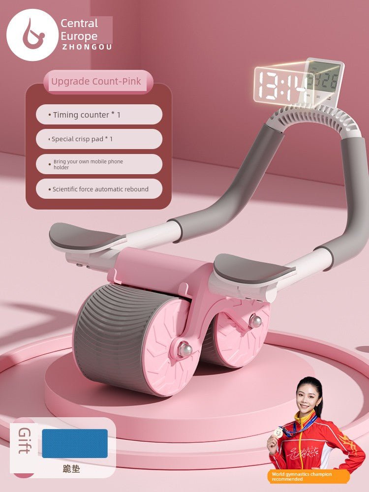 Abdominal Wheel Elbow Support Type Automatic Rebound Roll Abdominal Wheel Slimming Tummy Training Roller Fitness Equipment Handy Gadget Sports Household - Yallafit