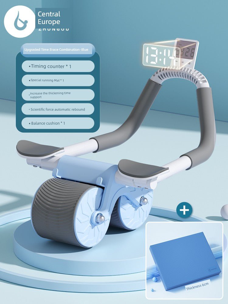 Abdominal Wheel Elbow Support Type Automatic Rebound Roll Abdominal Wheel Slimming Tummy Training Roller Fitness Equipment Handy Gadget Sports Household - Yallafit