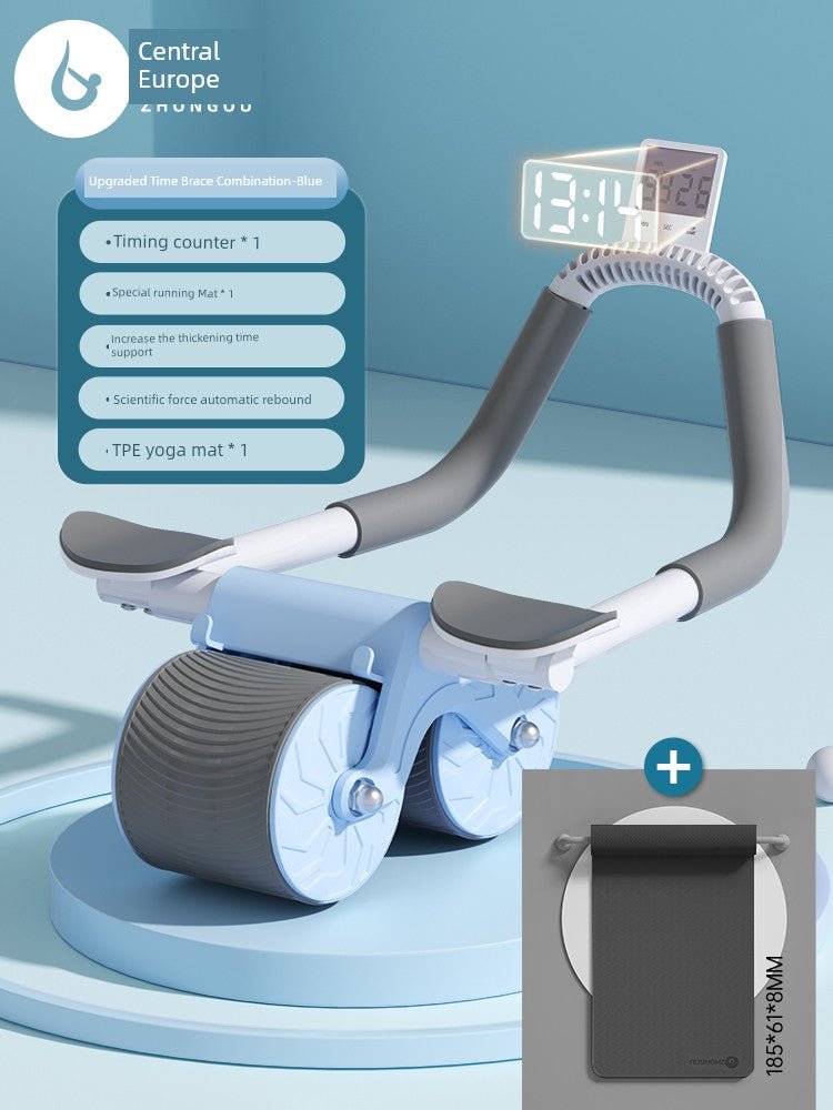 Abdominal Wheel Elbow Support Type Automatic Rebound Roll Abdominal Wheel Slimming Tummy Training Roller Fitness Equipment Handy Gadget Sports Household - Yallafit