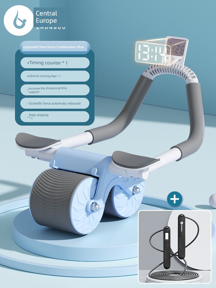 Abdominal Wheel Elbow Support Type Automatic Rebound Roll Abdominal Wheel Slimming Tummy Training Roller Fitness Equipment Handy Gadget Sports Household - Yallafit