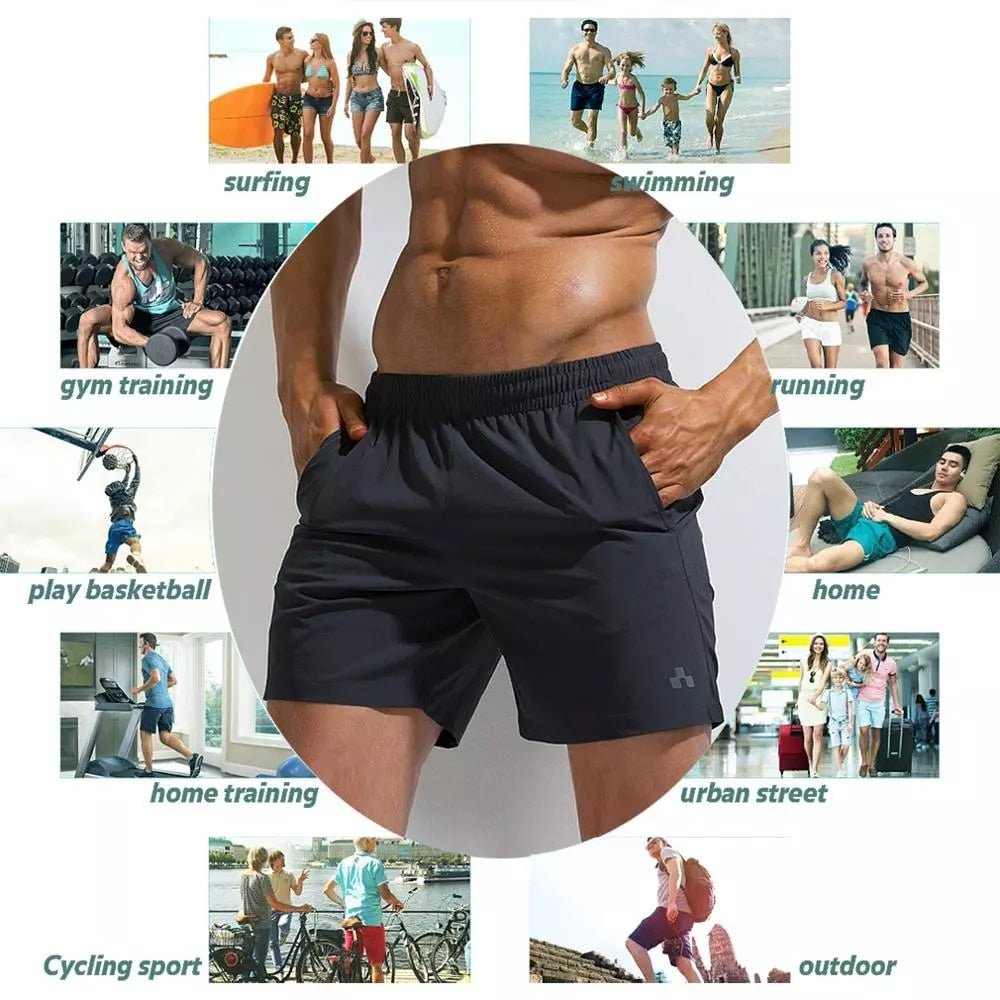 AIMPACT Mens Summer Fitness Shorts Men Jogger Casual Gyms Training Sports Shorts Bodybuilding Quick Dry Workout Beach Sportwears - Yallafit