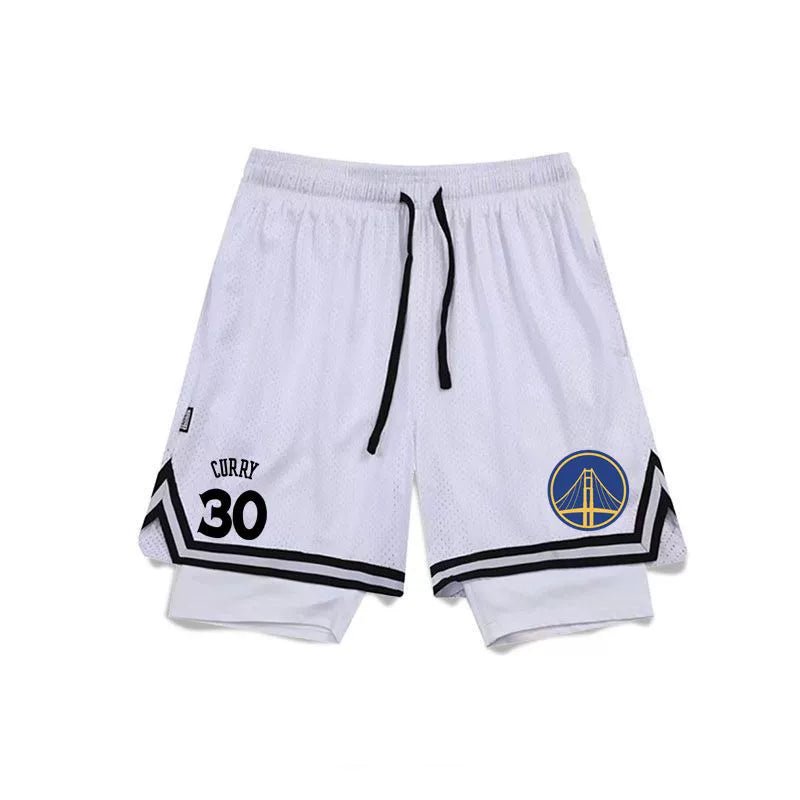 American Style Basketball Shorts Baby Boy and Girl Summer Fake Two-Piece Fashion Tape Training Quick-Drying Sports Pants Breathable Workout Equipment Pants - Yallafit