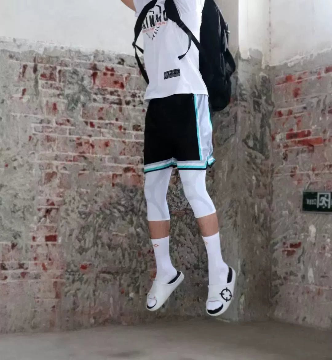 American Style Basketball Shorts Short-Length Pants Accurate Basketball Training Pants Outer Belt below the Knee Men Women Pants of the Same Style - Yallafit