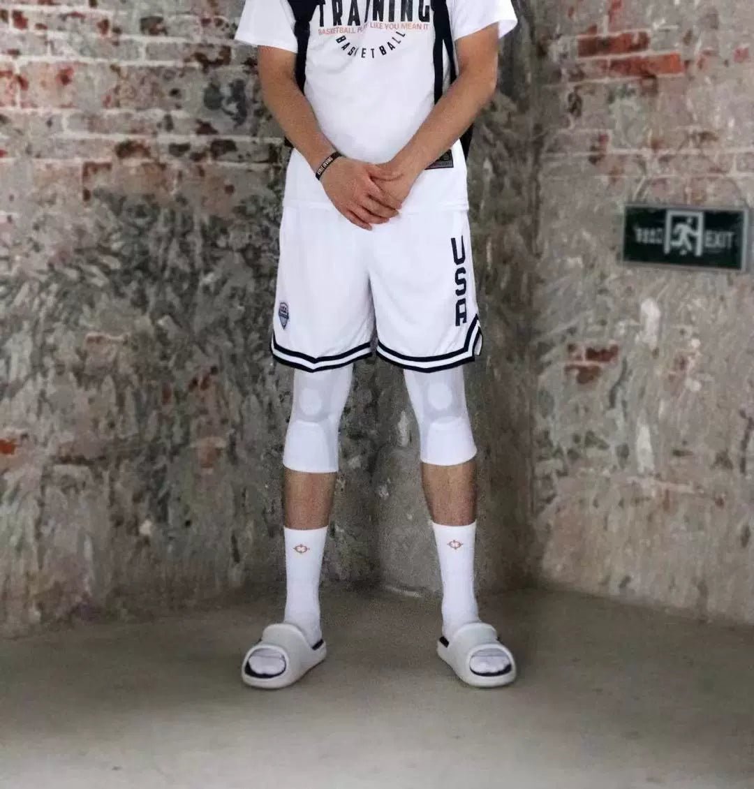 American Style Basketball Shorts Short-Length Pants Accurate Basketball Training Pants Outer Belt below the Knee Men Women Pants of the Same Style - Yallafit
