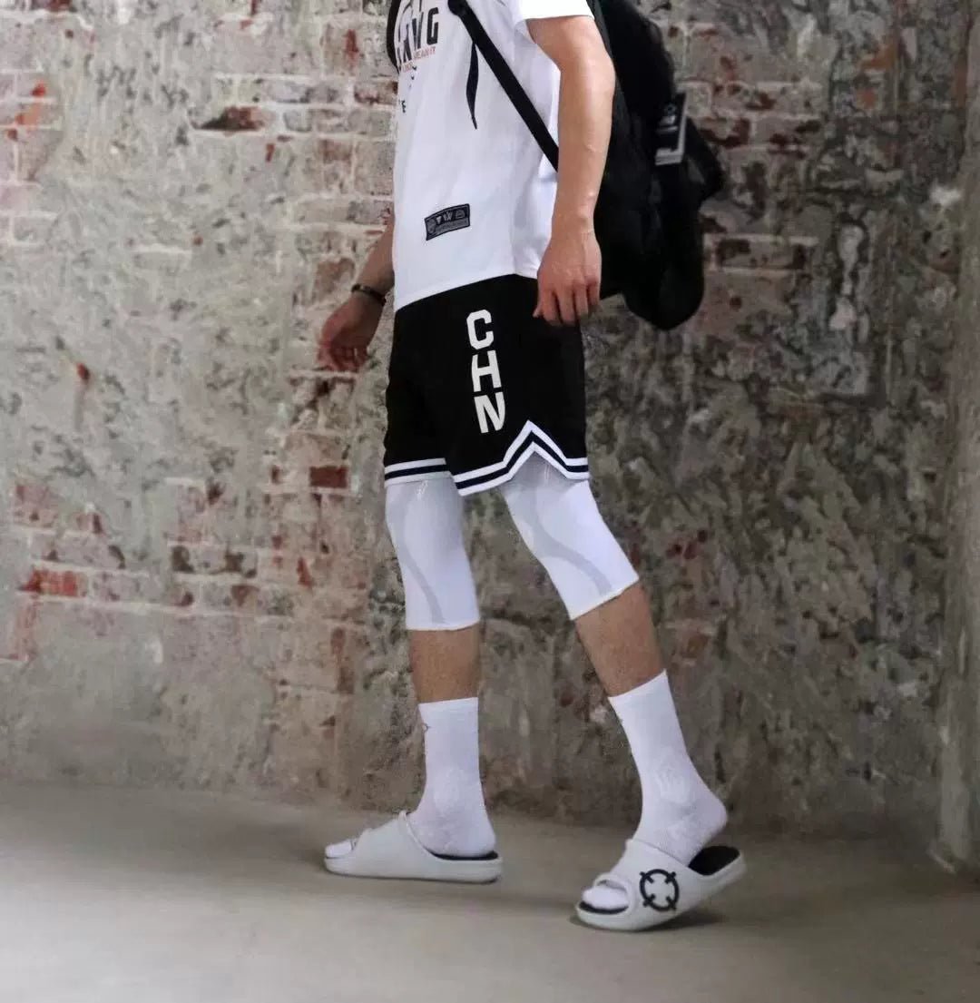 American Style Basketball Shorts Short-Length Pants Accurate Basketball Training Pants Outer Belt below the Knee Men Women Pants of the Same Style - Yallafit