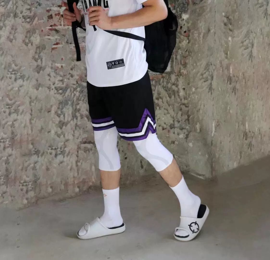 American Style Basketball Shorts Short-Length Pants Accurate Basketball Training Pants Outer Belt below the Knee Men Women Pants of the Same Style - Yallafit