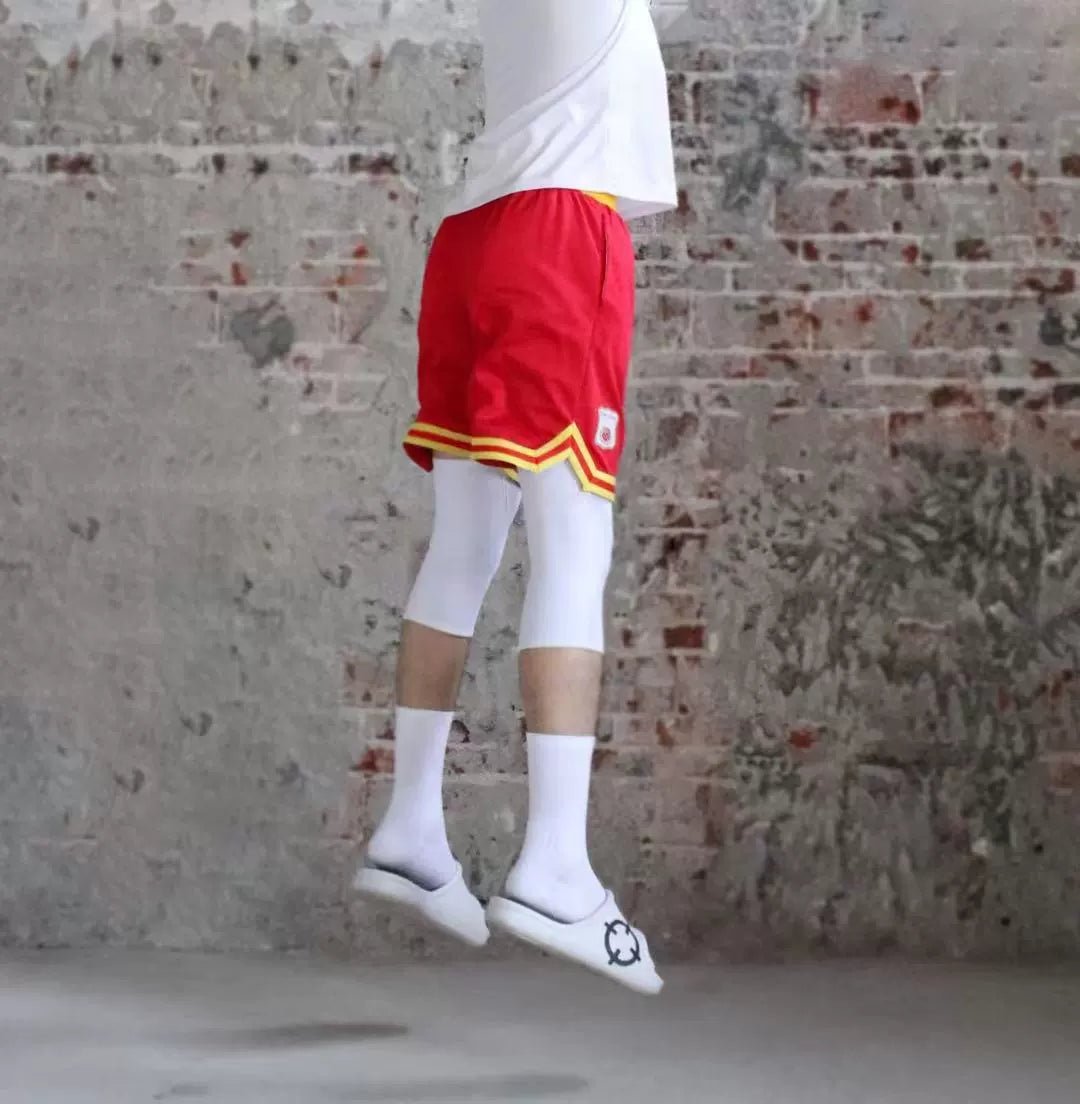 American Style Basketball Shorts Short-Length Pants Accurate Basketball Training Pants Outer Belt below the Knee Men Women Pants of the Same Style - Yallafit