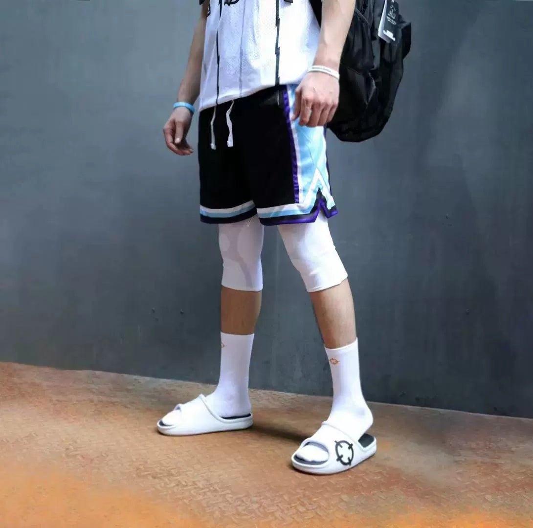 American Style Basketball Shorts Short-Length Pants Accurate Basketball Training Pants Outer Belt below the Knee Men Women Pants of the Same Style - Yallafit