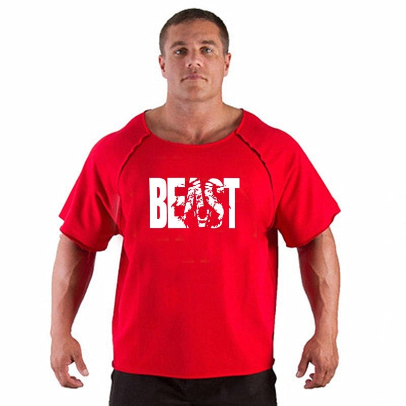 ANIMAL New Men Short Sleeve Cotton t-shirt Summer Casual Fashion Gym Fitness Bodybuilding T shirt Male Loose Tees Tops Clothing - Yallafit