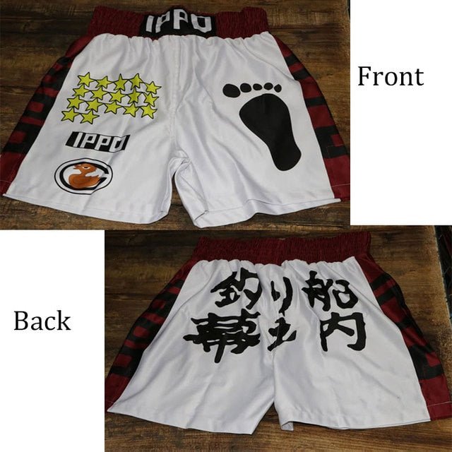 Anime Hajime no Ippo Men's Boxer Shorts Makunouchi Manga Print Gym Shorts Mesh Quick-dry Short Pants Fitness Weatpants Summer - Yallafit