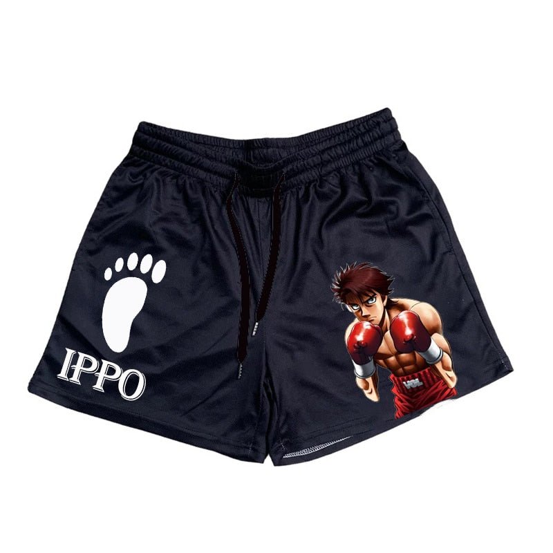 Anime Hajime no Ippo Men's Boxer Shorts Makunouchi Manga Print Gym Shorts Mesh Quick-dry Short Pants Fitness Weatpants Summer - Yallafit