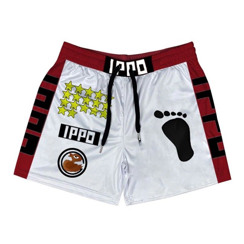 Anime Hajime no Ippo Men's Boxer Shorts Makunouchi Manga Print Gym Shorts Mesh Quick-dry Short Pants Fitness Weatpants Summer - Yallafit