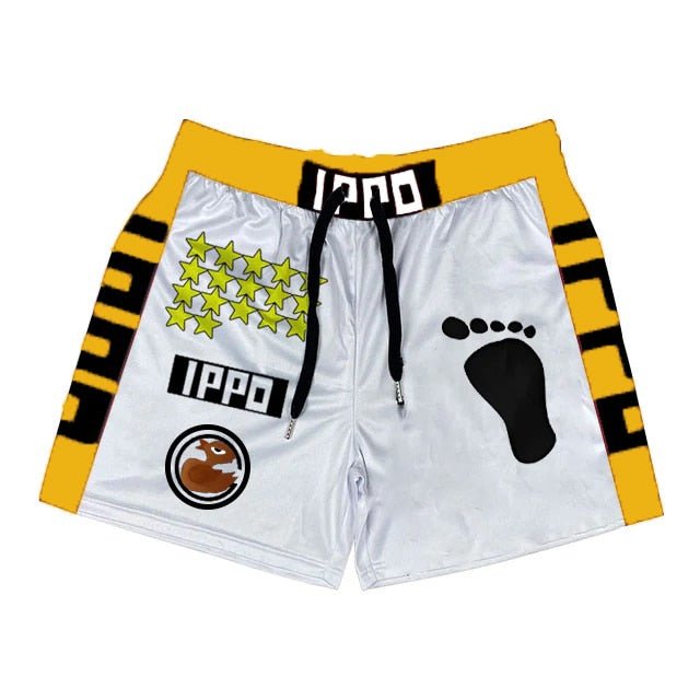 Anime Hajime no Ippo Men's Boxer Shorts Makunouchi Manga Print Gym Shorts Mesh Quick-dry Short Pants Fitness Weatpants Summer - Yallafit
