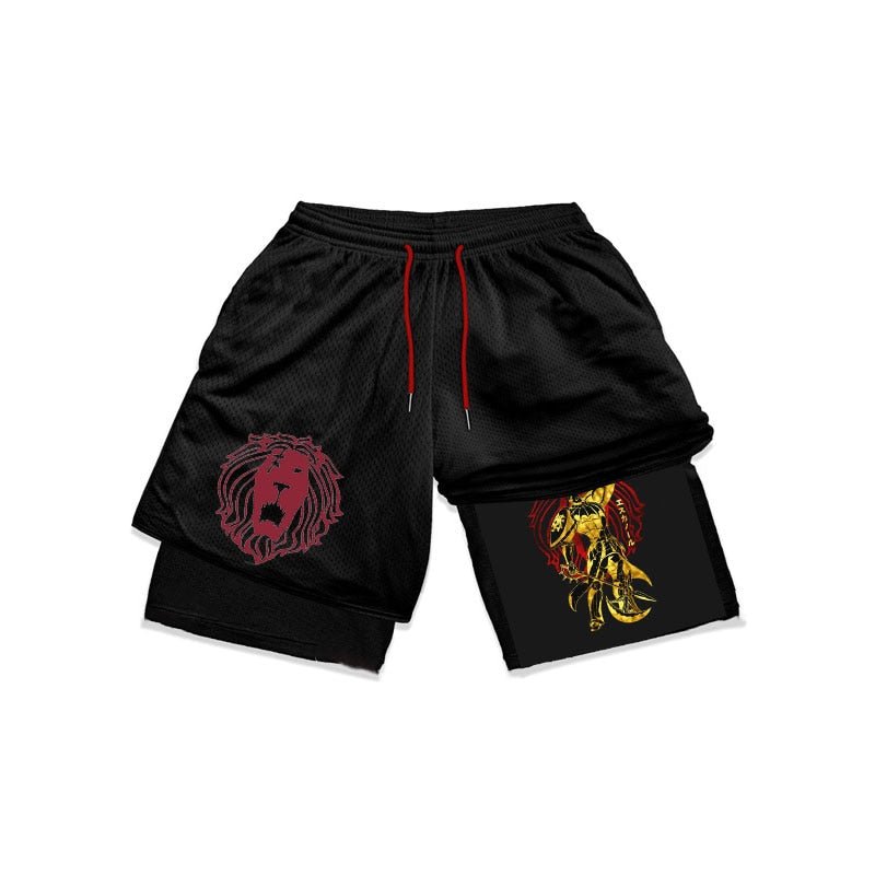 Anime The Seven Deadly Sins Gym Shorts Men 2 In 1 Quick Dry Running Short Pants Summer Workout Jogging Performance Sports Shorts - Yallafit